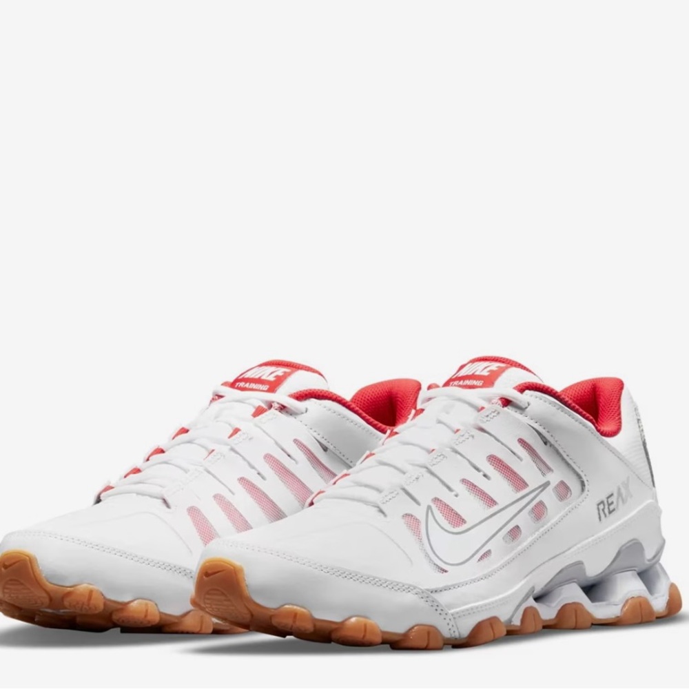 Nike Reax 8 TR Mesh White Wolf Grey Red 621716-103 Mens 13 NWOB - Picture 3 of 6